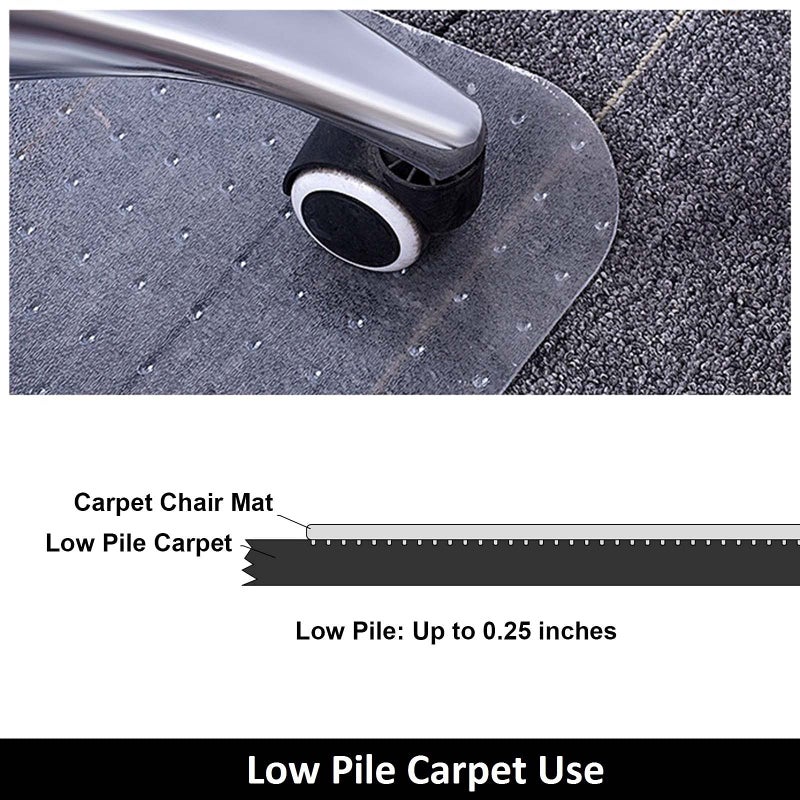AiBOB Chair Mat for Low Pile Carpet Floors, Flat Without Curling, 36 X 48 in, Office Carpeted Floor Mats for Computer Chairs Desk - Image 4